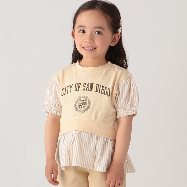 【リンク】カレッジロゴ切替えシャツT(キッズサイズ)