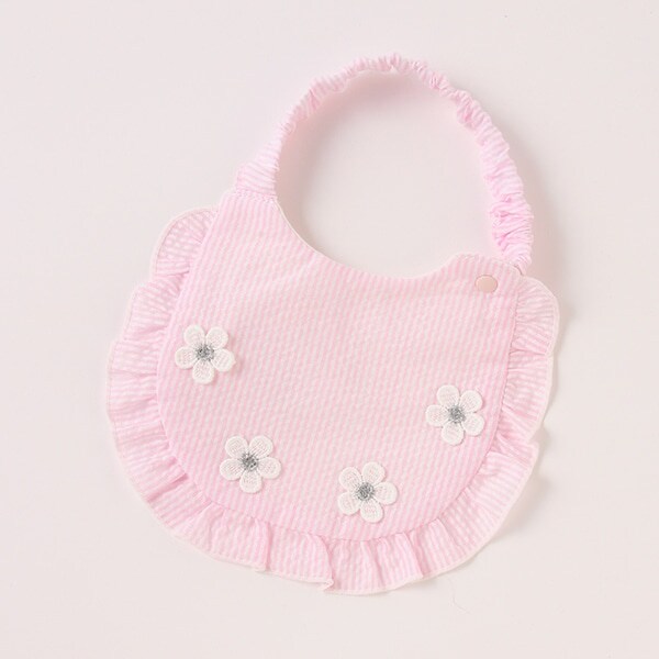 お花モチーフつきスタイ