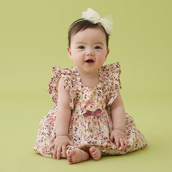 花柄OPロンパース