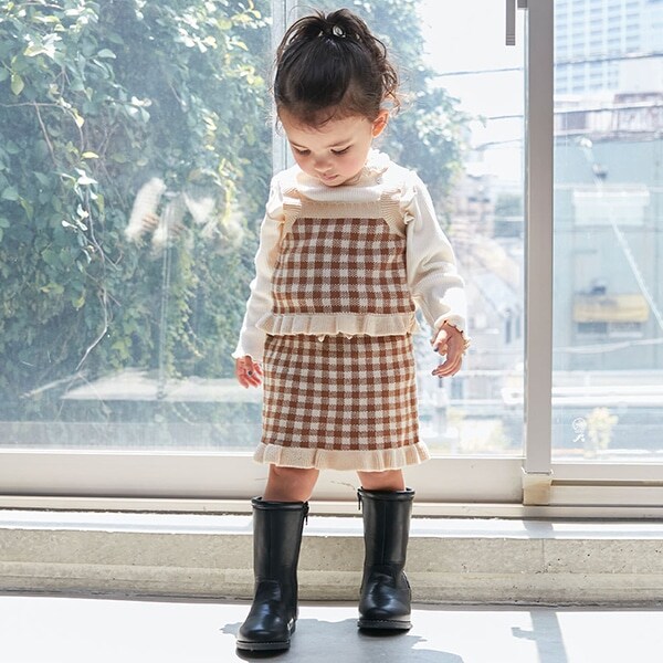 ニットチェックスカパン