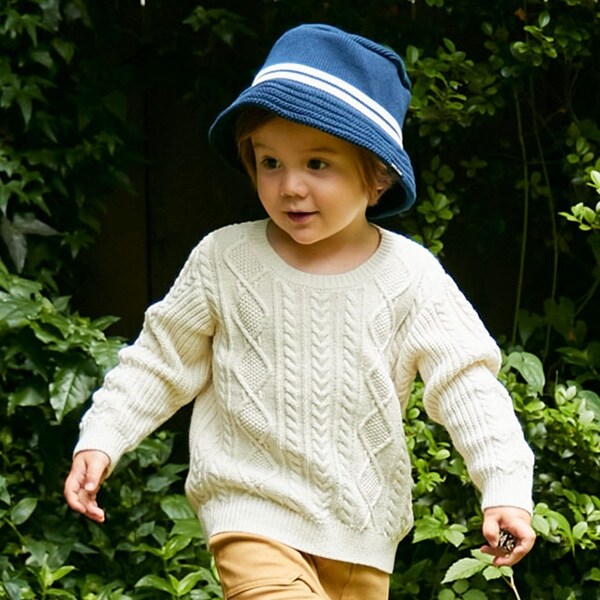 【リンク/ウォッシャブル】ケーブルニット