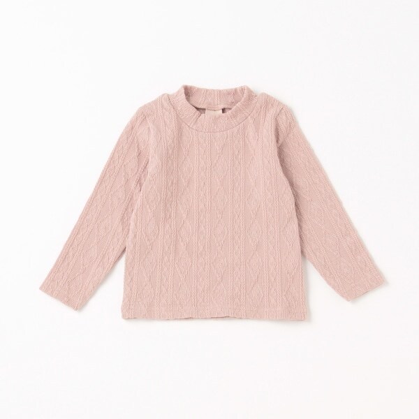 【シアバター】ジャガードハイネックロンT