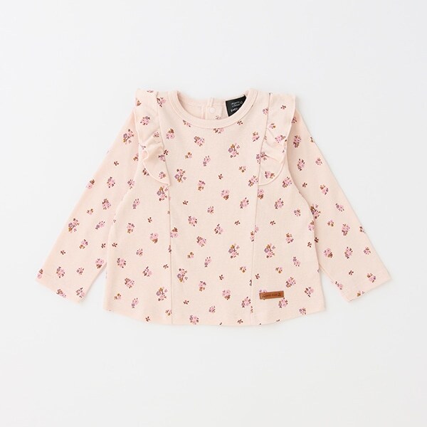 【オーガビッツ】花柄長袖Tシャツ