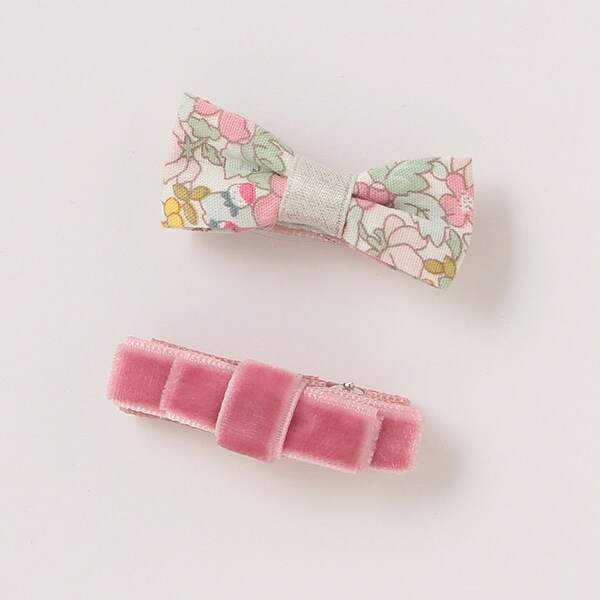 リボンヘアクリップセット