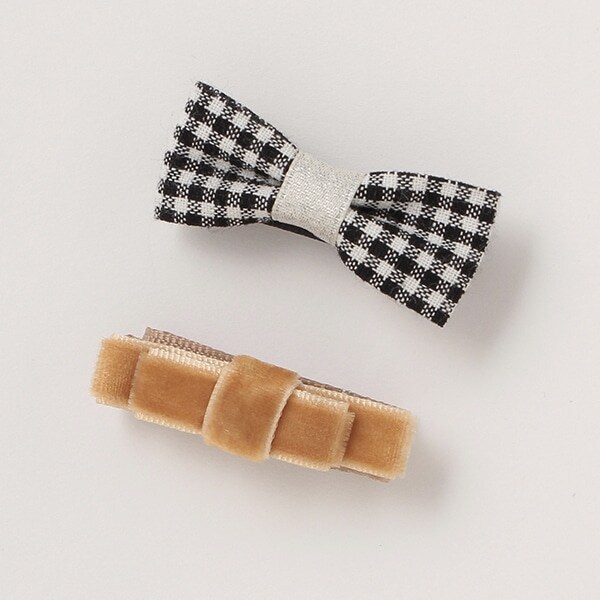 リボンヘアクリップセット