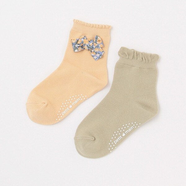 リボン/フリルソックス2P