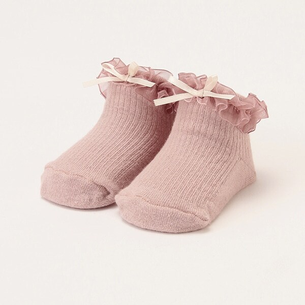 オーガンジーフリルカップソックス