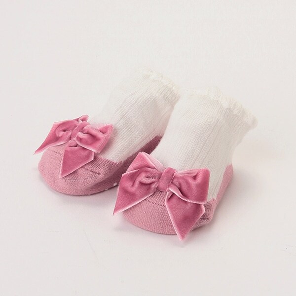 つま先リボンカップソックス