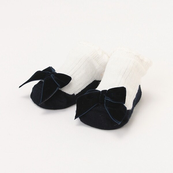 つま先リボンカップソックス