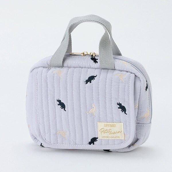 【抗菌防臭】総柄刺しゅうマルチポーチ