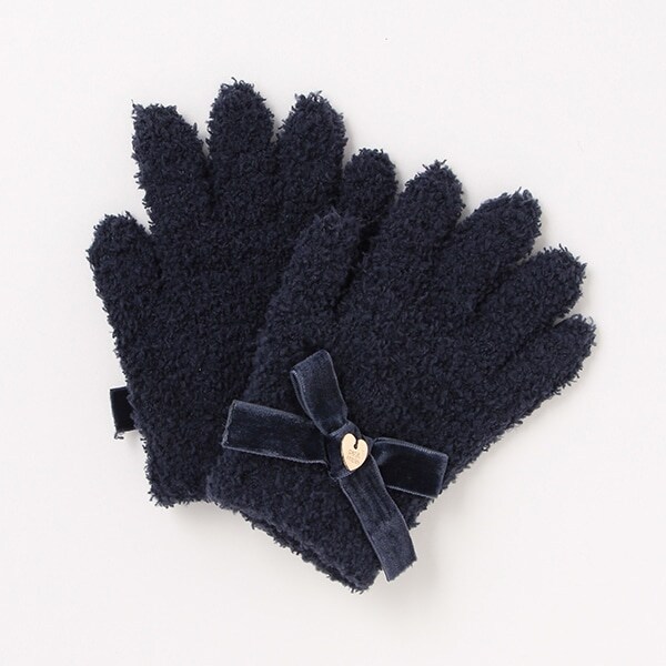 ベロアリボンマシュマロ手袋
