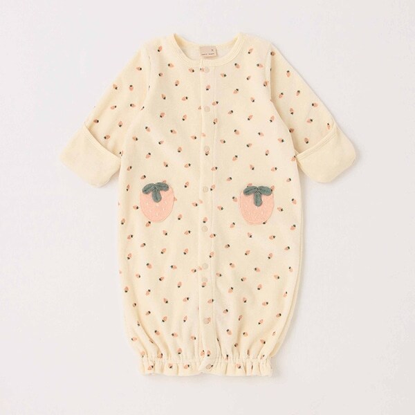 【抗菌防臭】いちご柄2WAYオール