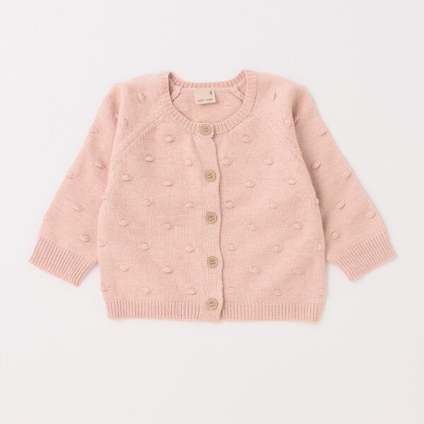 ポンポンニットカーデ