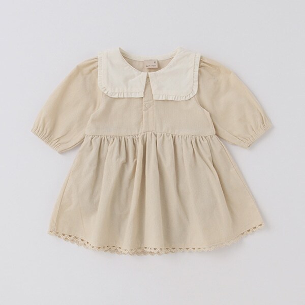 衿つきレースロンパース