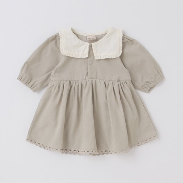 衿つきレースロンパース