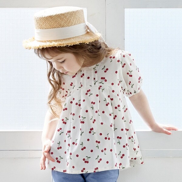 【リンク】チェリー総柄ブラウス(キッズサイズ)