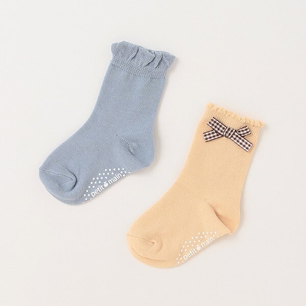 リボン/フリルソックス2P
