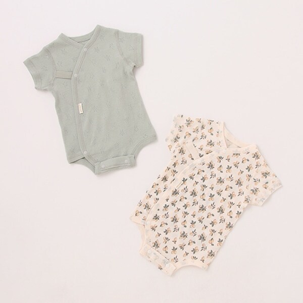 【オーガニック】前開きボディースーツ