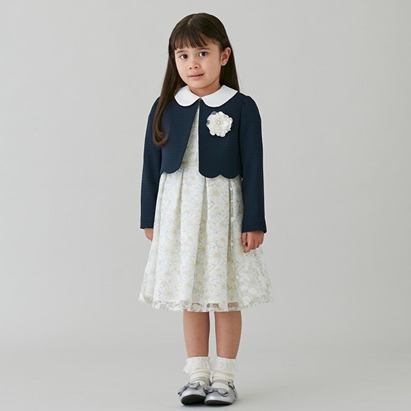 花柄OP+スカラップJKセット