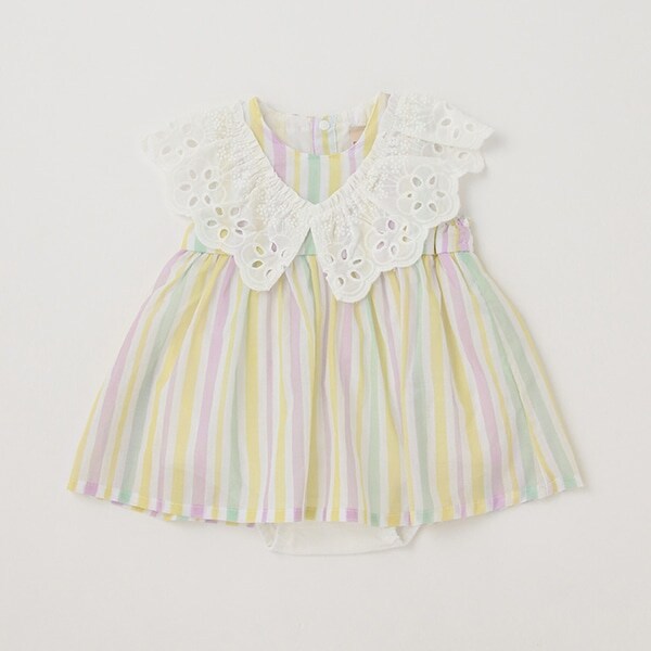 マルチストライプロンパース