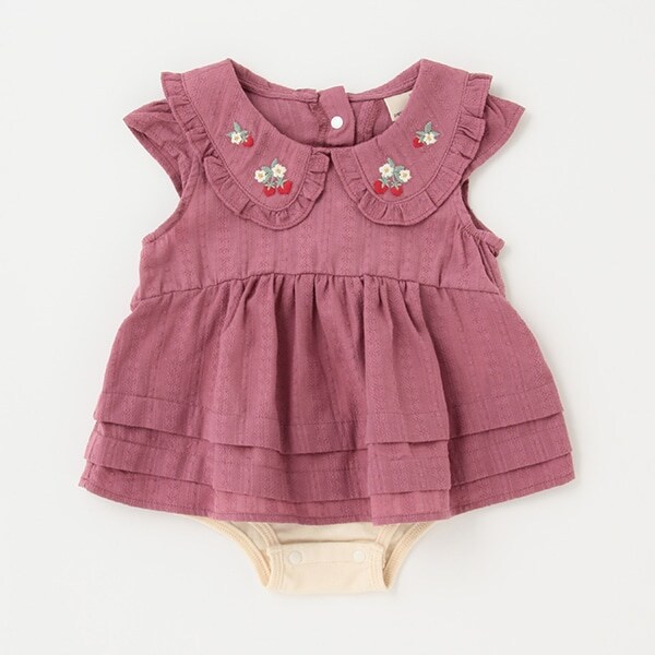 【リンク】イチゴ刺しゅうロンパース(ベビーサイズ)