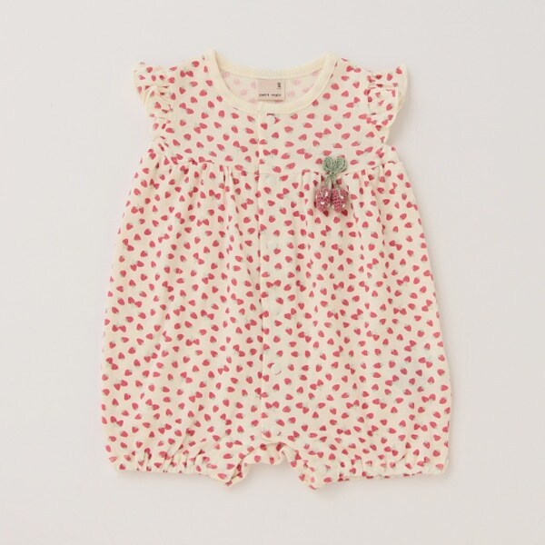 【オーガニック】フルーツ柄カバーオール