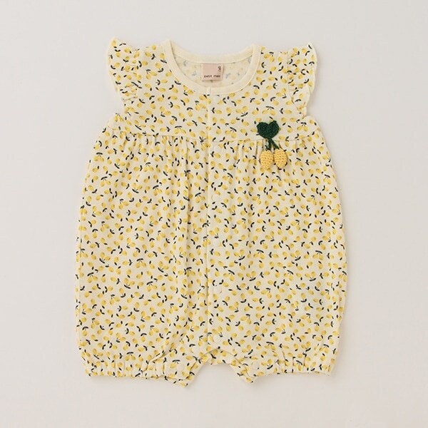 【オーガニック】フルーツ柄カバーオール
