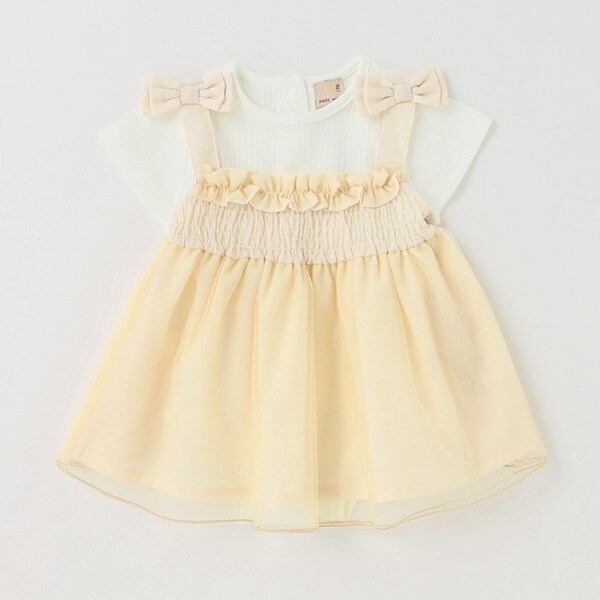 チュールOP半袖ロンパースセット