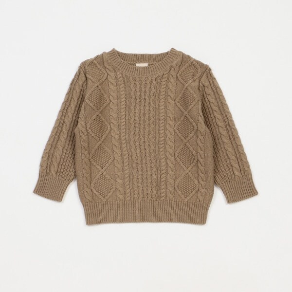 【リンク】ケーブル綿ニットプルオーバー（キッズサイズ）