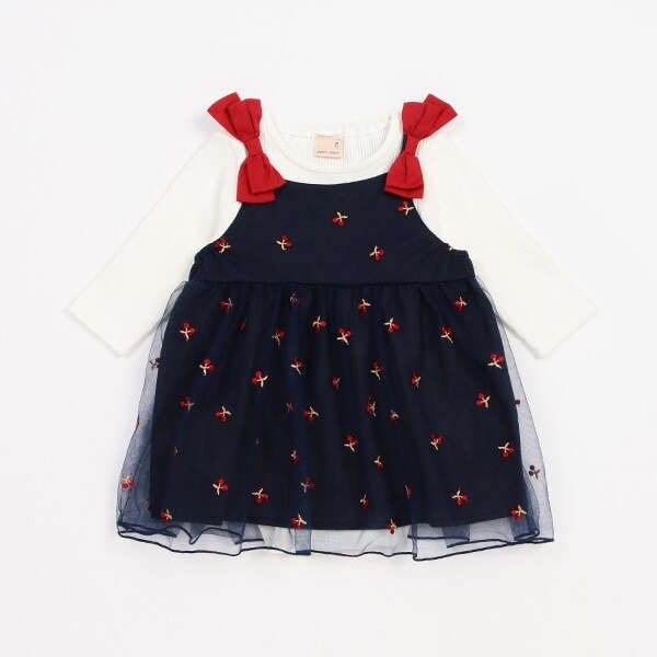 【リンク】チェリー刺しゅうワンピースセット(ベビーサイズ)