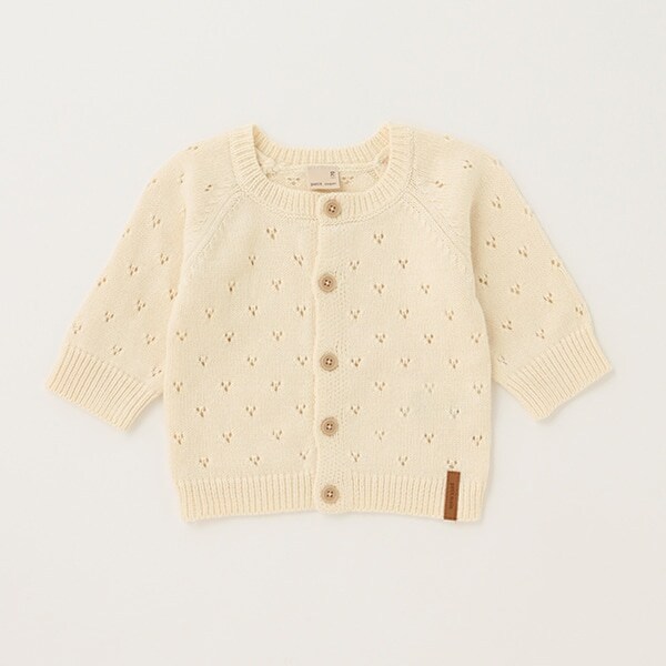 針抜きカーディガン