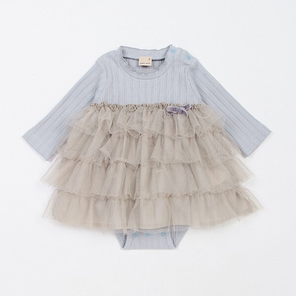 チュールティアードロンパース