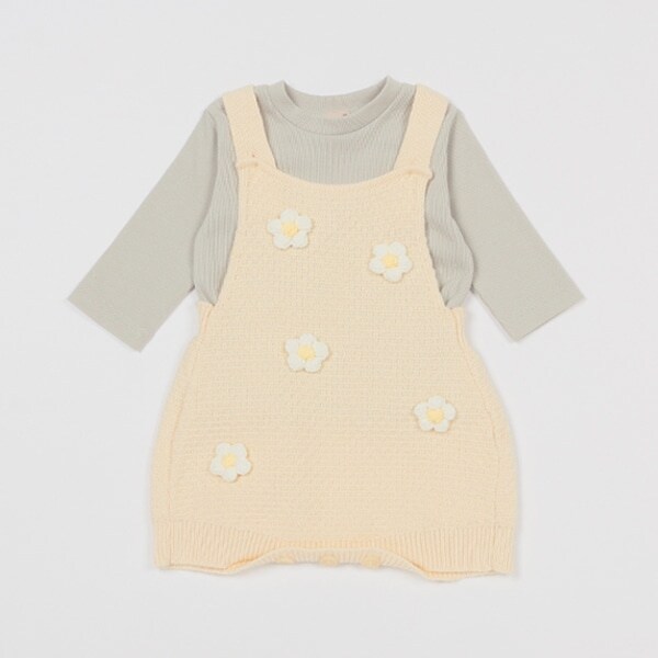 【リンク】お花モチーフつきサロペット(ベビーサイズ)