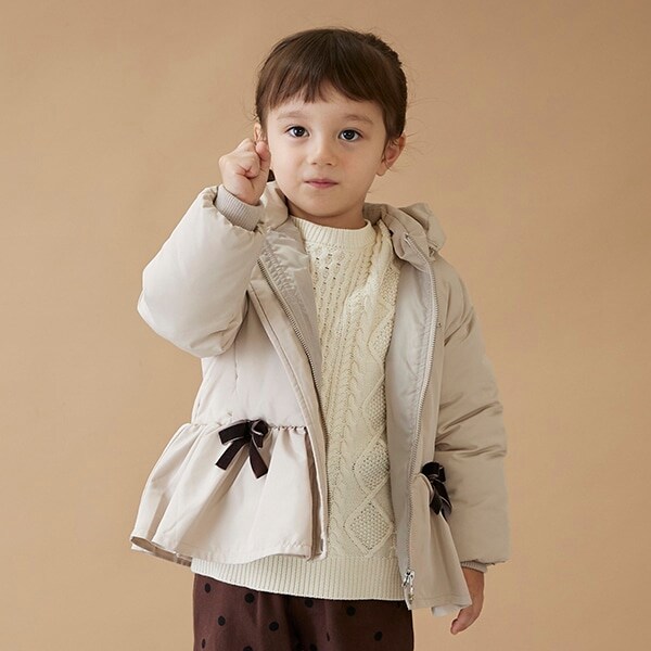 ペプラムダウンジャケット