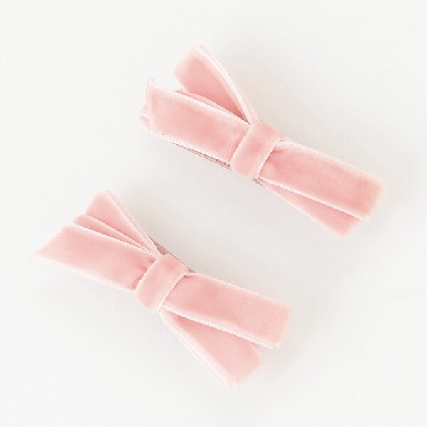 2Pベロアリボンヘアクリップ