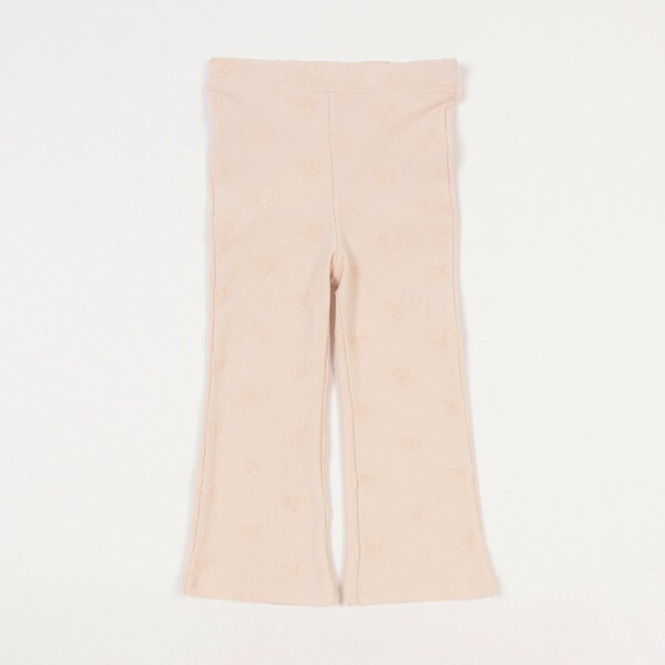 ハートジャガードカットフレアパンツ