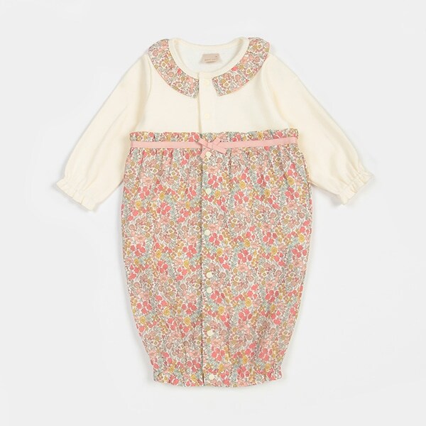 肌着つき花柄 2WAYオール