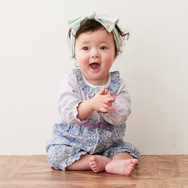 肌着つき花柄 2WAYオール