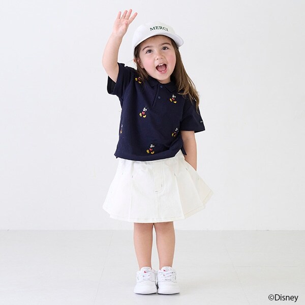 【リンク】色落ちしないデニム風スカート(キッズ)