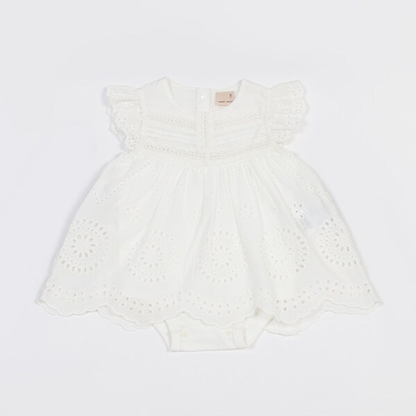 【リンク】レース刺しゅうロンパース