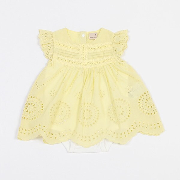 【リンク】レース刺しゅうロンパース