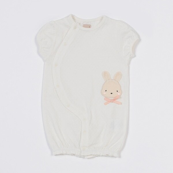 【弱酸性】ウサギアップリケ2WAYオール