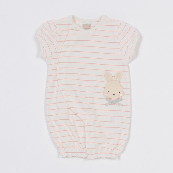 【弱酸性】ウサギアップリケ2WAYオール