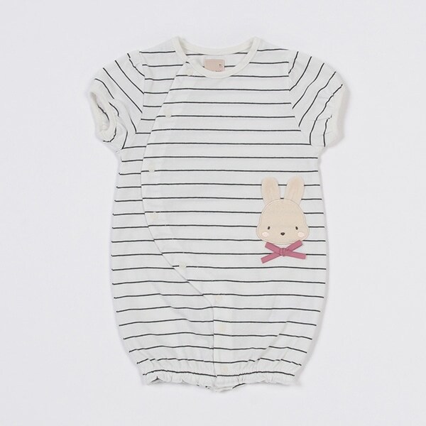 【弱酸性】ウサギアップリケ2WAYオール