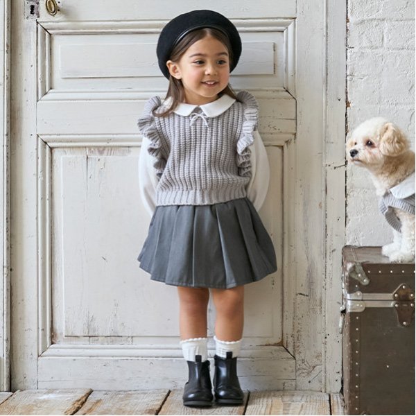 【リンク】ダブルウエストプリーツスカパン(キッズ)