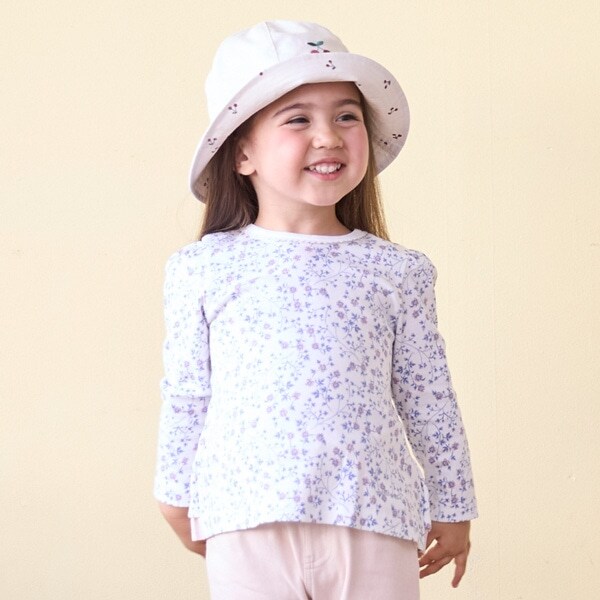 【オーガニック】バックフリル長袖T