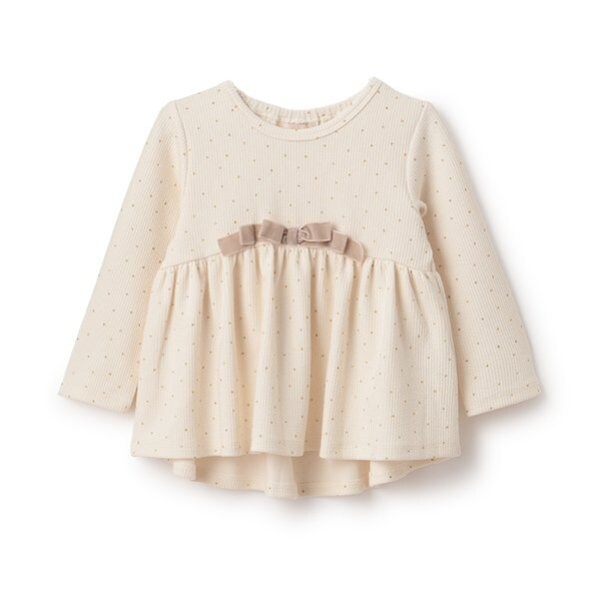 【スマイル/防汚】リボンカットチュニック