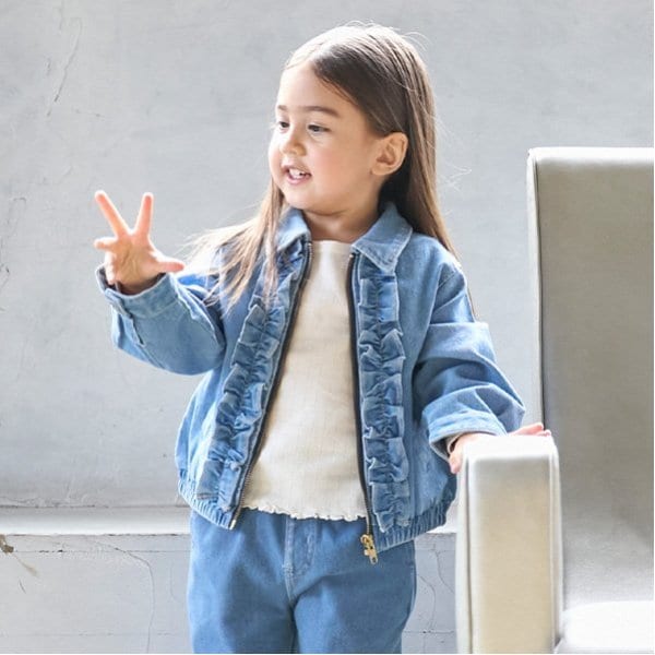 【リンク】デニムフリルジャケット(キッズ)
