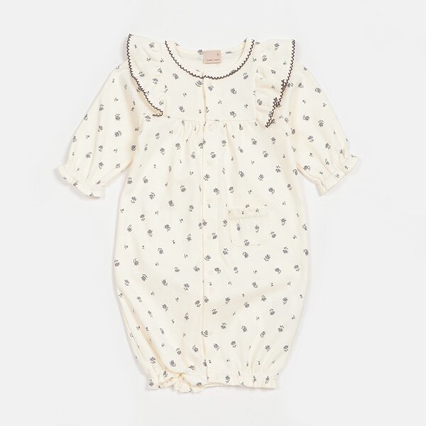 【オーガニック】肩フリル2WAYオール