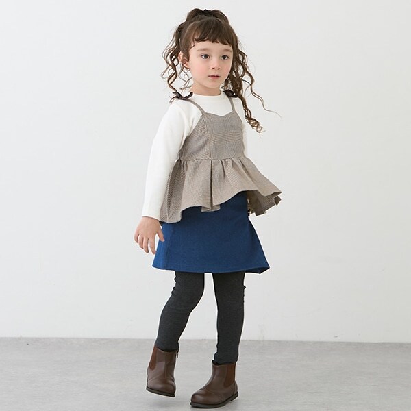 【リンク】ハート釦レギつきスカート(キッズ)